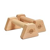 WOODPOWER® PowerBars Holz-Parallettes, gelenkschonende Liegestützgriffe,...