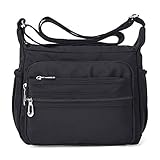 NOTAG Damen Umhängetasche, Wasserdicht Nylon Schultertasche Multi-Tasche...