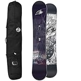 F2 Herren Freestyle Camber Snowboard BLACKDECK 2024 - 163 cm EXTRA Wide +...