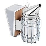 QWORK® Edelstahl Hive Smoker ImkereiausrüStung, Bienen Raucher,...