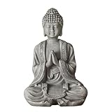 Zen Light Figur, Stein-Grau, Religiöser Buddha