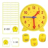 AevYxq Lernuhr Kinder, 1 Set Uhr Lernen für Kinder ab 5, 6 und 8,...