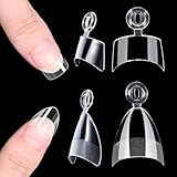 480 Stück Nail Tips: 240 Stück Kurze Halbe Abdeckung Mandel Nägel & 240...