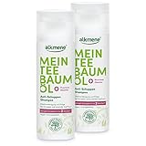 alkmene Mein Teebaumöl Anti Schuppen Shampoo 2x 200 ml weniger Schuppen in...