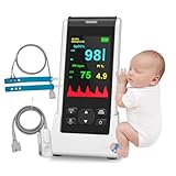 Pulsoximeter Kinder Sauerstoffsättigung Messgerät Baby mit App, HOLFENRY...