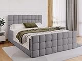 BROMARKT Boxspringbett mit Bonell Matratze und Bettkasten Doppelbett mit...