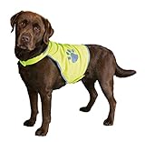 TRIXIE Warnweste für Hunde XL neongelb – Sicherheitsweste mit...