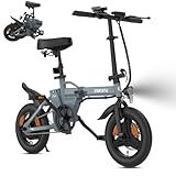 ESKUTE F100 E-Bike Klapprad, 14 Zoll Elektrofahrrad mit USB-Ladeanschluss...
