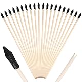 20er Pack Holzpfeile, 45cm Bambus Ersatzpfeile mit Gummispitze zum...