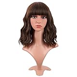 MapofBeauty 14 Zoll/35 cm Kurze Gewellte Lockige Frauen Frische Helle...