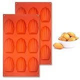 2 Stück Silikon Madeleines Backform Für Schokolade, SüßIgkeiten, Kekse,...