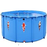 Tragbarer, runder PVC-Segeltuch-Fischteich – 1,5 x 0,6 m Stahlrahmen,...