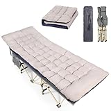 REDCAMP Campingbett Feldbett Klappbar mit Auflage, XXL 190 x 71 x 49 cm...