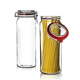 BigDean 3er Set Vorratsgläser 2160ml - Einmachgläser Spaghetti Glas mit...