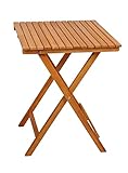 Spetebo Balkontisch aus Akazien Holz - 72x55x55 cm - Holz Biergarten...