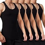 FALARY Unterhemd Herren Tank Top 5er Pack gekämmte Feinripp Baumwolle, 5x...