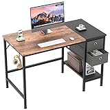 HOMIDEC Schreibtisch, Computertisch PC Tisch mit Schubladen und Kopfhörer...