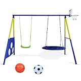 CCLIFE Schaukelgestell Outdoor 200kg Multifunktionales 4-in-1...