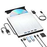 Externes CD DVD Laufwerk USB 3.0 Typ-C, CD Laufwerk Extern USB mit...