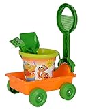 Simba 107132452 - Sandwagen gefüllt, Länge 31cm, 6 Teile, Eimer, Wagen,...