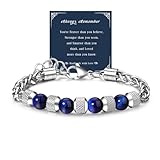 GEMAURA Armband Herren Edelstahl Armbänder für Herren Silber...