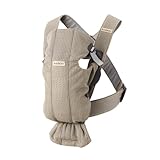 BabyBjörn Babytrage Mini, 3D-Netzstoff, Grau-Beige