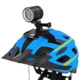 FISCHER Fahrrad Helmlampe | LED Akku Helmleuchte mit 7 Std. Leuchtdauer |...