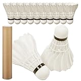 Shuttle, Badminton Shuttlecocks – Feder-Shuttle mit 12 Packungen für...