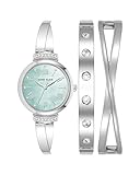 Anne Klein Damen-Armbanduhr und Armband mit Kristallakzenten