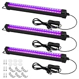 Schwarzlicht Röhre,3 Stück Schwarzlichtlampe Partylicht 5W 24LED...