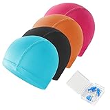 TSHAOUN 4 Stück Unisex Badekappe Wasserdicht, Komfort und Elastisch...