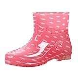 Qmfvqi Kurz Gummistiefel Damen- Wasserdicht Regenstiefel Gleitfest Gummi...