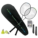 Talbot-Torro Badminton Set Professional I 2 Carbon-Schläger I 2...
