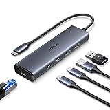 UGREEN 10Gbps USB C hub Ethernet Adapter mit 2*USB C 3.2 ＆ 2*USB A USB C...
