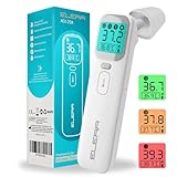ELERA Fieberthermometer Ohr, Fieberthermometer Kontaktlos mit Vier Messmodi...