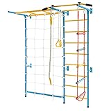 HOMASIS Klettergerüst Indoor, 7 in 1 Sprossenwand mit Klimmzustange,...