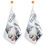 Jubonexis Oster-Zwerg mit Hase, der einen Korb hält, kleines Handtuch mit...