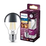 Philips LED Classic E27 Lampe, 50 W, Kopfspiegellampe, Tropfenform,...