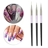 Nail Art Stift 3 Stück Nail Art Punktierung Stift Zeichenwerkzeug Set Nail...