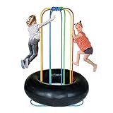TubeRoo Jump-a-Round Big Trampolin Indoor Outdoor für Zwei Kinder oder...