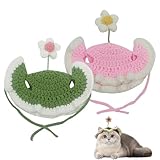 KASESSS 2 Stück Hundemütze Kleine, Mütze Hund Stricken, Hunde Mütze...