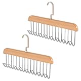 2 Stück Drehbarer Krawattenhalter, 360 Grad Gürtelbügel Kleiderschrank...