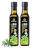Kräuterland Bio Hanföl 2X250ml (500ml), Hanfsamenöl kaltgepresst,...