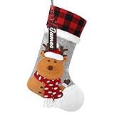 UXORSN Weihnachtsstrumpf Große Personalisierte Weihnachtsstrümpfe mit 3D...