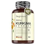 Kurkuma Extrakt Kapseln - 500mg Kurkuma Extrakt mit 95% Curcumin - 180...