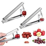 2 Stücke Kirschentkerner Edelstahl, Kirschkernentferner, Werkzeug zum...