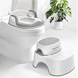 Maliton Toilettensitz Kinder mit 2-stufiger Tritthocker für Kinder 1-8...