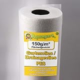 Aquagart Unkrautvlies weiß - 150g PES Drainagevlies I Bester Schutz vor...