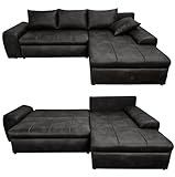 Vintage Ecksofa mit Schlaffunktion und Bettkasten B266/T186/H90 cm,...