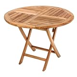 riess-ambiente.de Massiver Gartentisch Empire Teak Ø100cm Natur Teakholz...